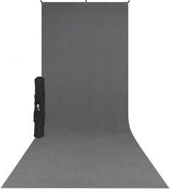 Westcott X-Drop Wrinkle-Resistant Sweep Backdrop Kit (Neutral Gray, 5' x 12') Includes lightweight stand, backdrop, and carry case