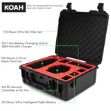 Koah Pro Waterproof Hard Carrying Case with Custom Insert for DJI Mavic 3/3 Pro/3 Classic