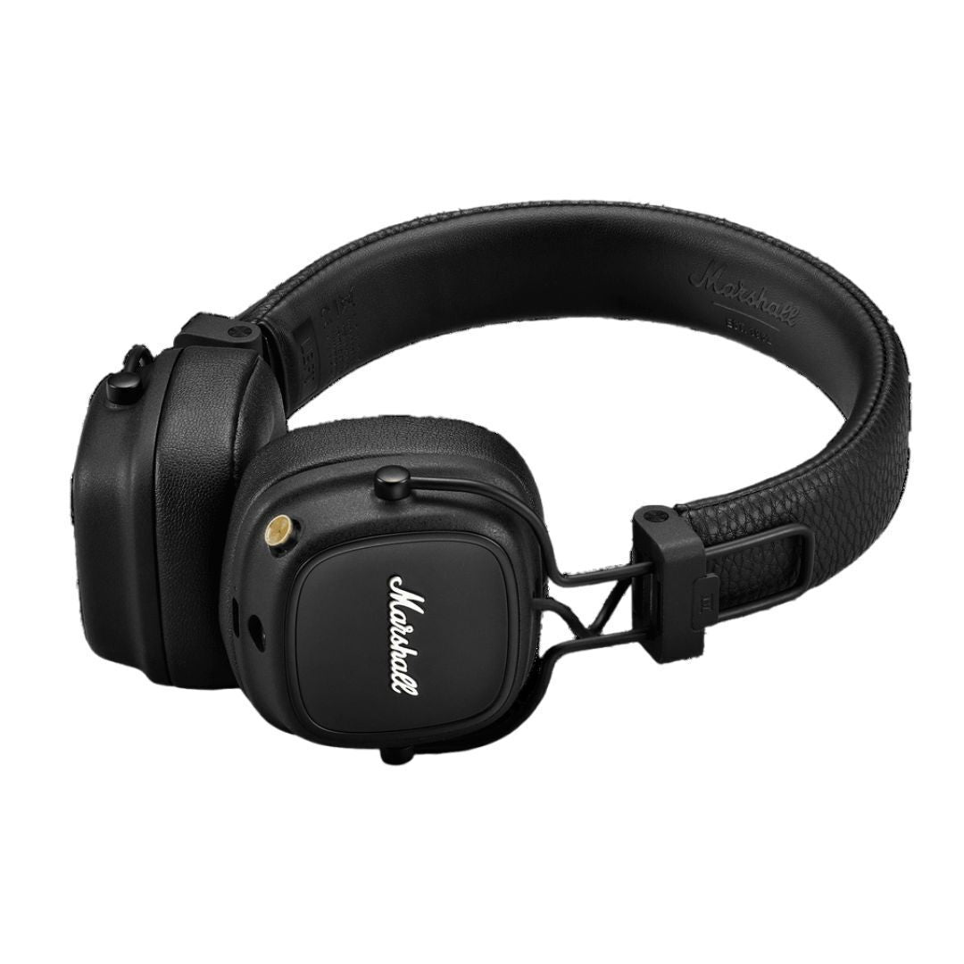 Marshall Major IV On-Ear Bluetooth Headphone with Over 80 Hours of Wireless Playtime (Black)