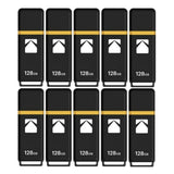 Kodak Classic K100 Cap and Body Series USB 3.2 Gen 1 Interface 128GB Flash Drive (10 Pack)