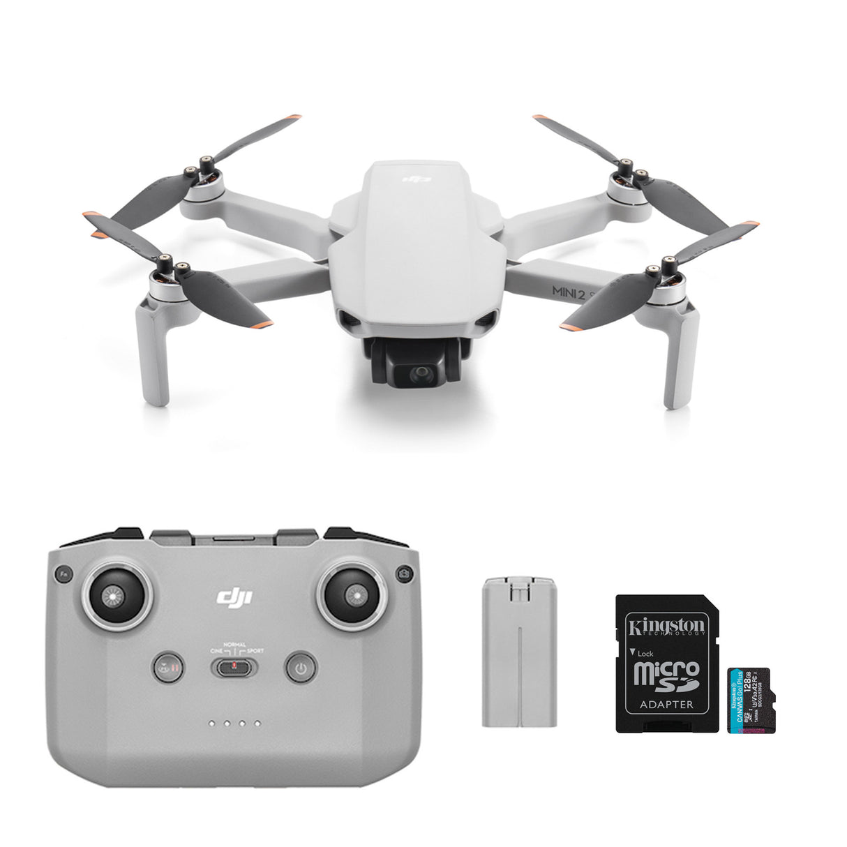 DJI Mini 2 SE Quadcopter Drone with 64GB Memory Card- Lightweight Mini Camera Drone with 2.7K Video