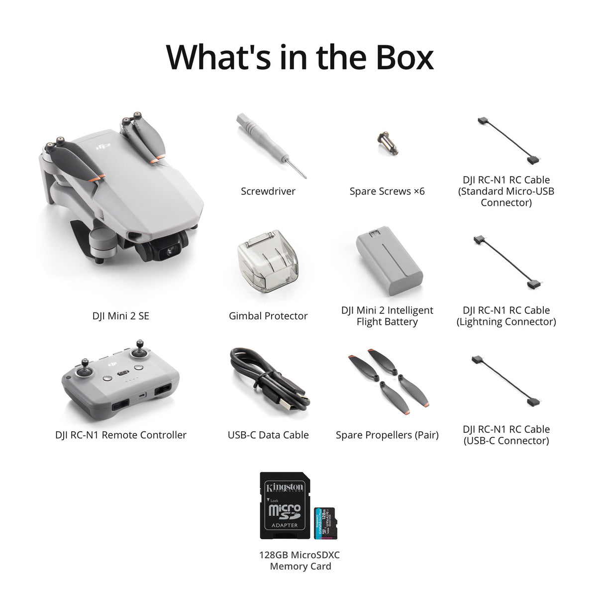 DJI Mini 2 SE Quadcopter Drone with 64GB Memory Card- Lightweight Mini Camera Drone with 2.7K Video