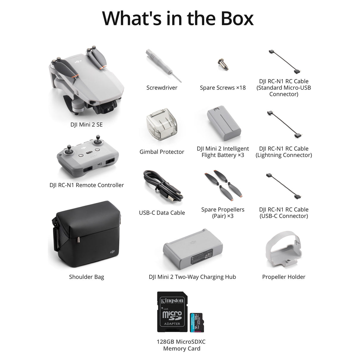 DJI Mini 2 SE Fly More Combo with 64GB Memory Card-  Lightweight Mini Camera Drone with 2.7K Video