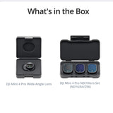 DJI Mini 4 Pro ND Filters Set (ND 16/64/256) and Wide-Angle Lens Bundle