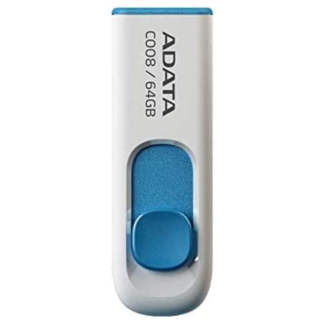 ADATA 64GB USB 2.0 Retractable Capless Flash Drive (Red)