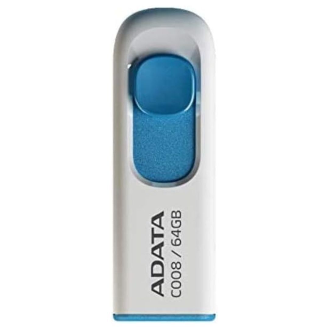 ADATA 64GB USB 2.0 Retractable Capless Flash Drive (Red)