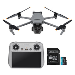 DJI Mavic 3 Pro Camera Drone with RC Remote and 128GB MicroSD – 4/3 CMOS Hasselblad Camera