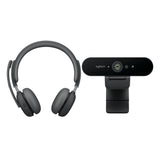 Logitech Zone Wireless 2 UC AI-Powered Headset with Logitech 4K Pro Webcam