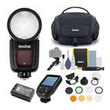 Godox V1 Flash for Canon Photographer with XProC TTL Wireless Flash Trigger, and Accessory Kit