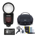 Godox V1 Flash for Fujifilm with Godox VB26 Battery for V1 Flash Bundle