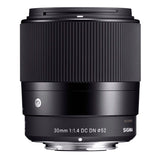 Sigma 30mm f/1.4 Contemporary DC DN Prime Lens for Sony E Cameras with Lens Accessory Bundle