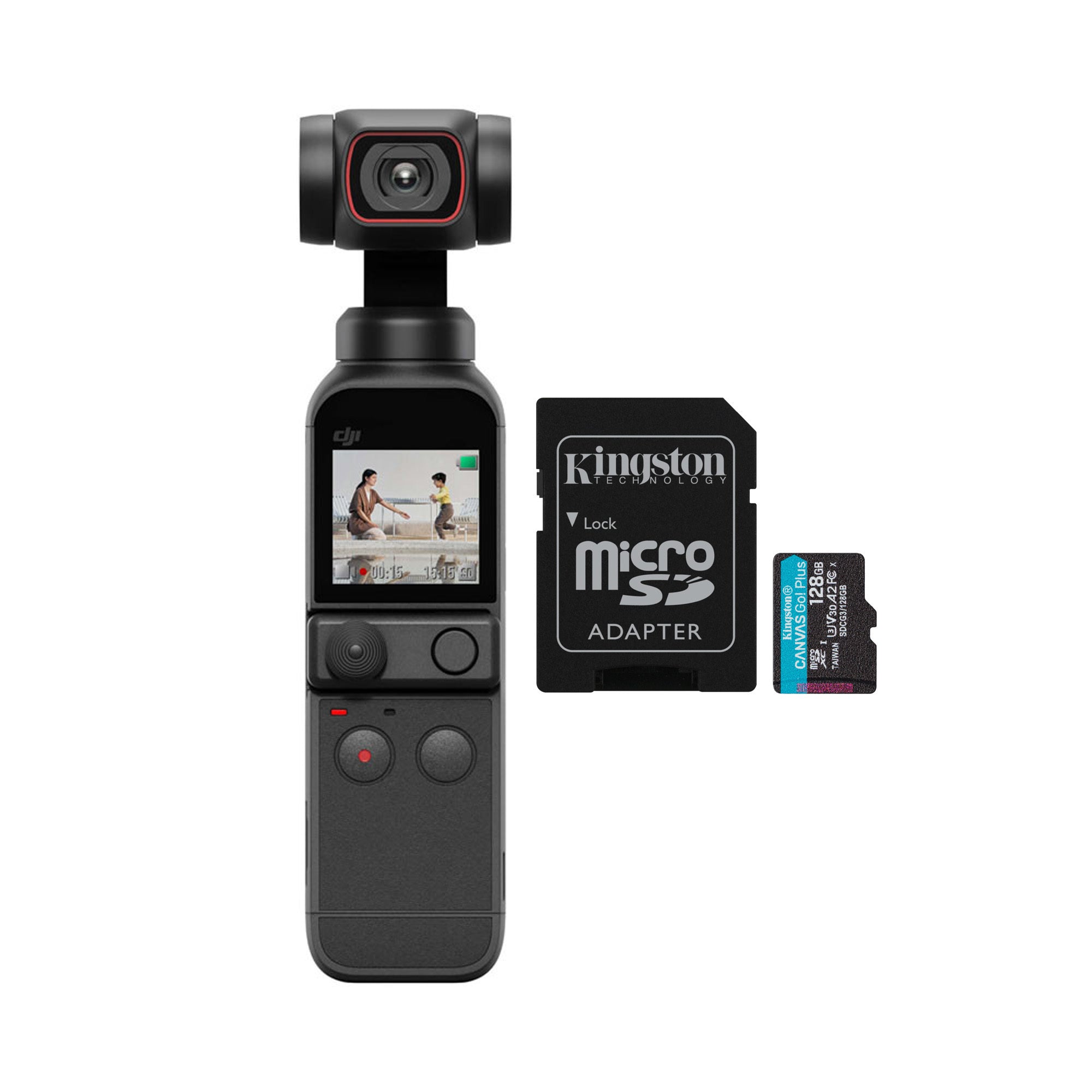 DJI Pocket 2 Gimbal with Mini Camera with 128GB U3 A2 MicroSD Card