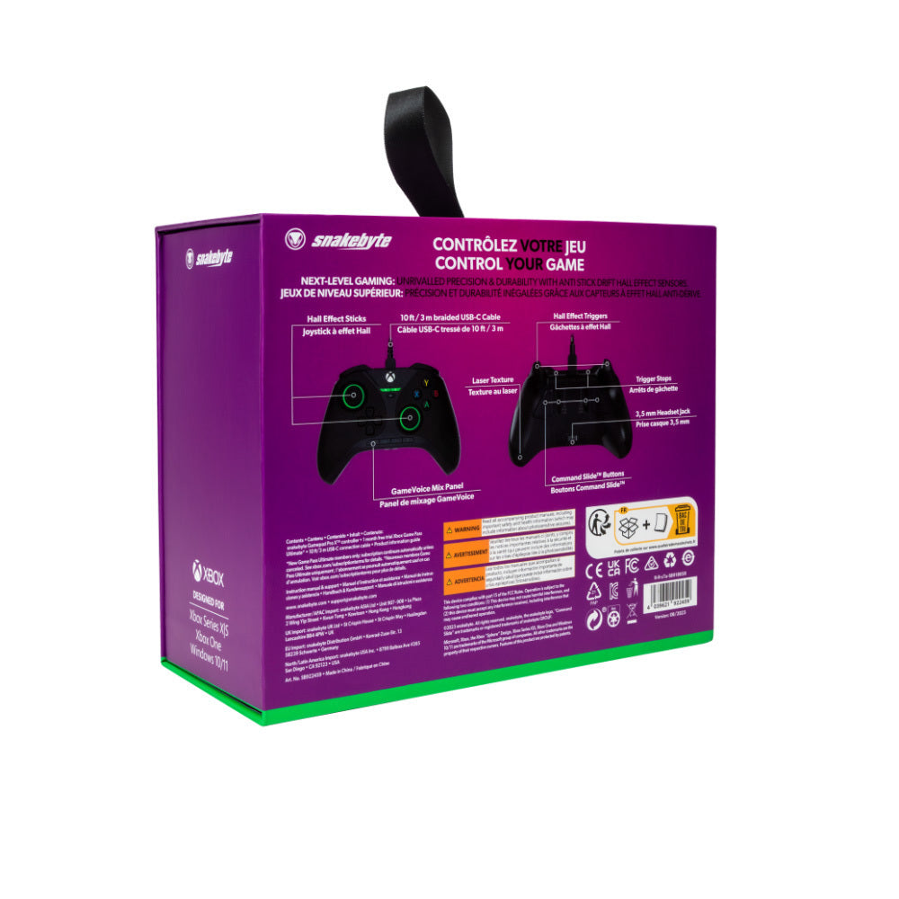 Snakebyte GamePad Pro X (Black) Controller with Hall Effect for Series X and PC (Open Box)
