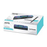 AKITO D20 Live Kosher Karaoke System: Portable 20W Speaker, Music Effects, Wireless Microphone