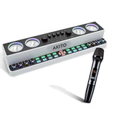 AKITO D40 Live Karaoke - Kosher Karaoke System with Portable 40W Speaker and Wireless Mic
