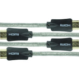 GE Pro Premium 6 Feet High-Speed HDMI Cable with Built-In Ethernet for 4K UltraHD (Silver, 2-Pack)