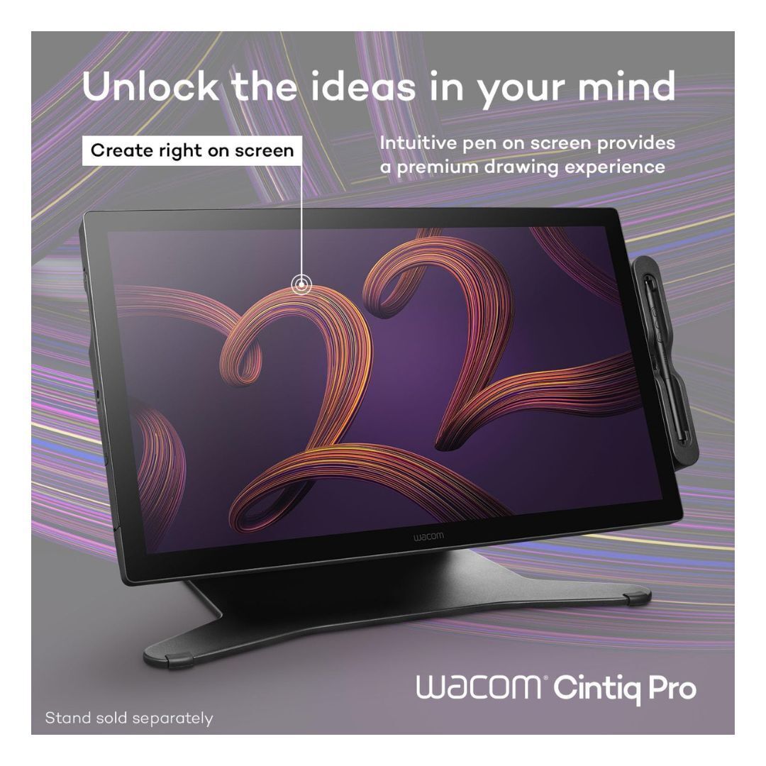 Wacom Cintiq Pro 22 Ultra HD 4K Drawing Tablet with 10-Point Multi-Touch, and Pro Pen 3 (Black)
