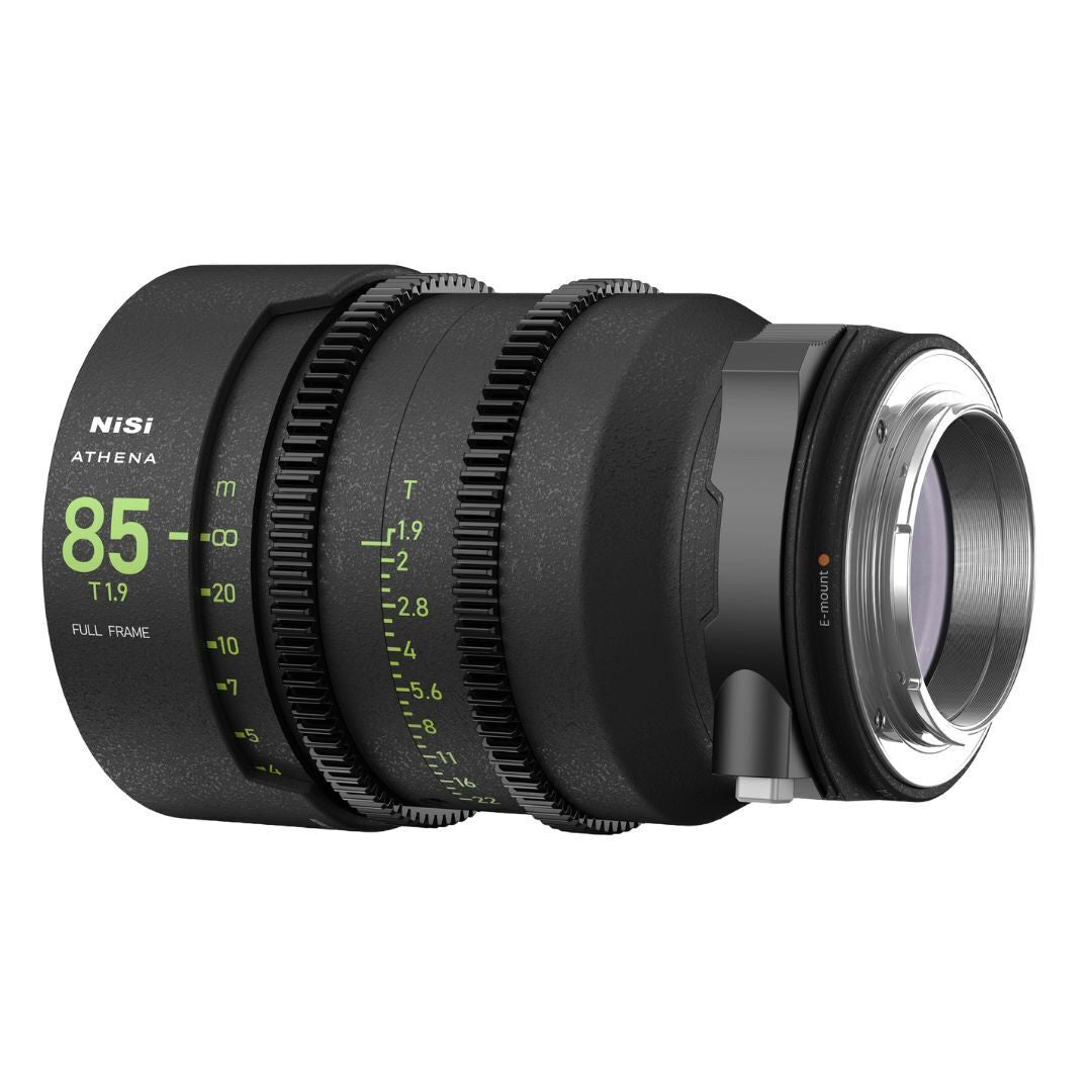 NiSi 85mm ATHENA PRIME Full Frame Cinema Lens T1.9 with 77mm Filter Thread (E Mount, Drop-in Filter)