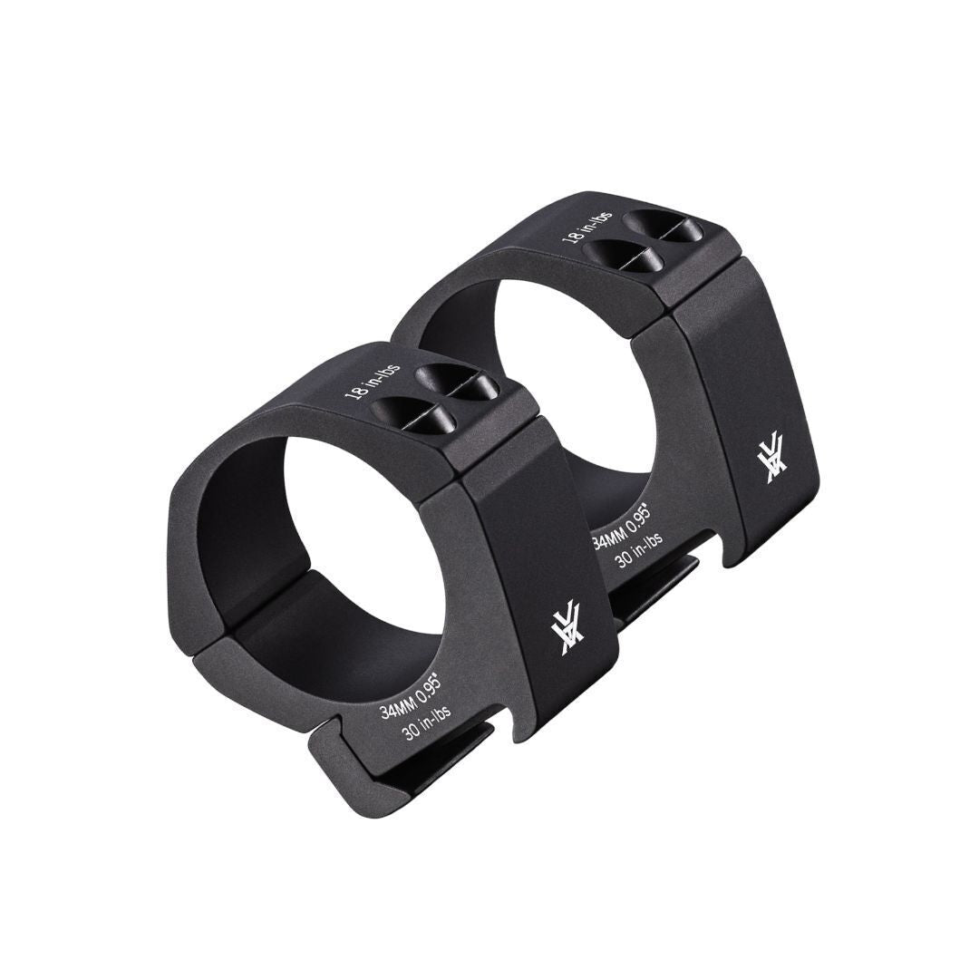 Vortex Pro 34mm Type 2 Low-Glare Matte Black Riflescope Rings with Laser Engraved Torque (0.95-Inch)