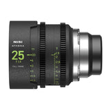 NiSi 25mm ATHENA PRIME Full Frame Cinema Lens T1.9 with Fluorescent Focal Scale (PL Mount)