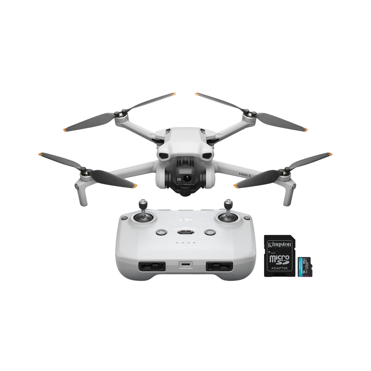 DJI Mini 3 Camera Drone with RC-N1 Remote Controller with 64GB MicroSDXC Memory Card