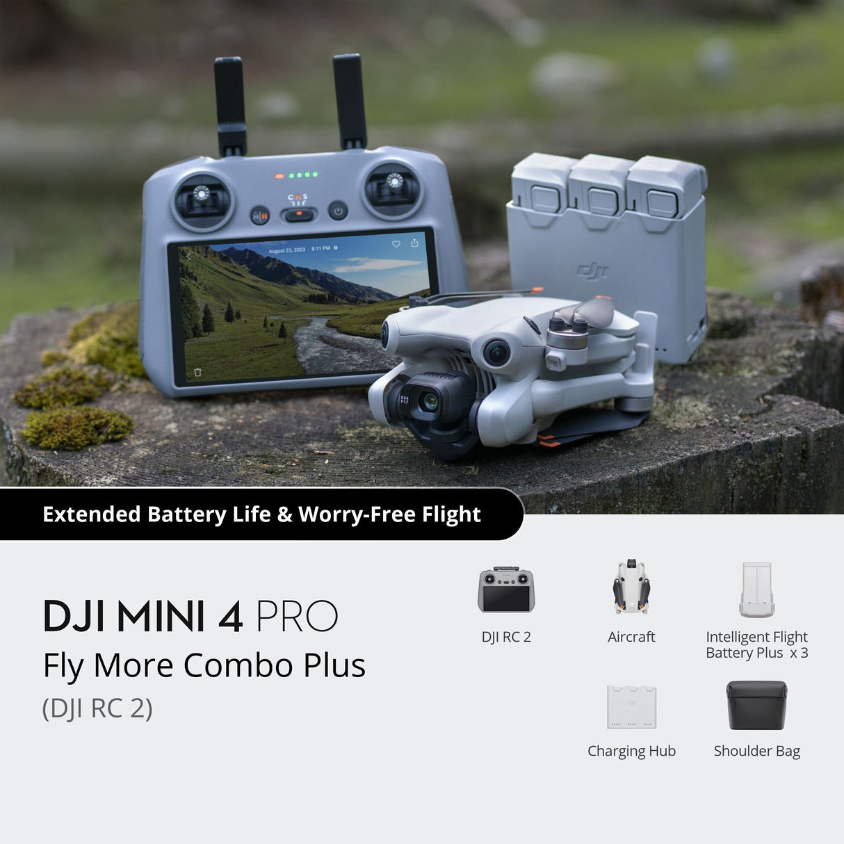 DJI Mini 4 Pro Drone Fly More Combo Plus with RC 2 Controller and Ultimate Flight Bundle