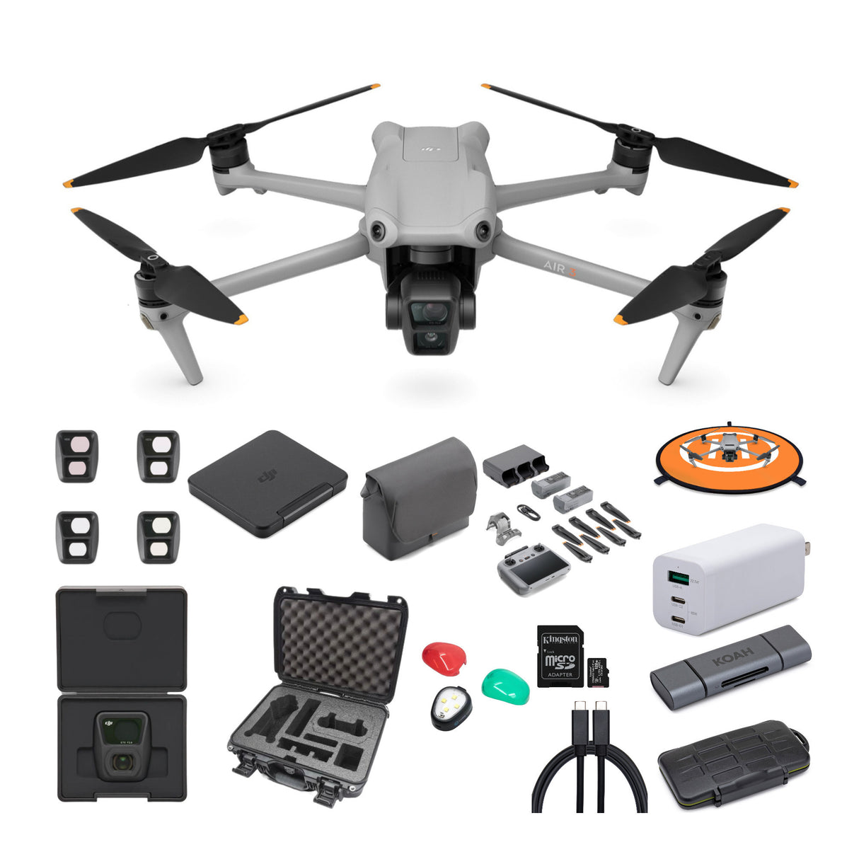 DJI Air 3 Drone Fly More Combo with RC 2 Ultimate Flight Bundle