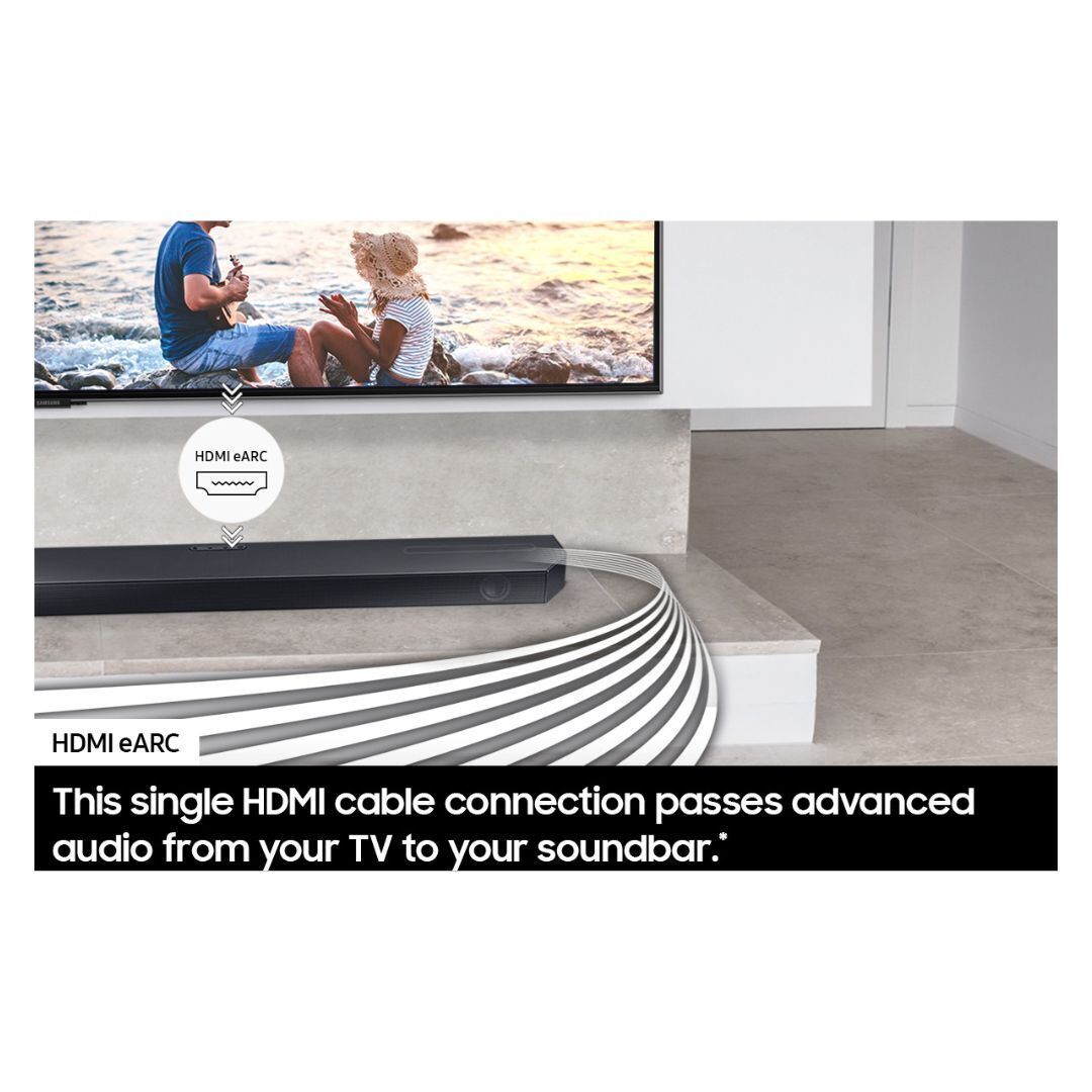 Samsung Q-series 3.1.2 ch. Soundbar Q600C Soundbar with Dolby Audio, Q-Symphony, and Adaptive Sound