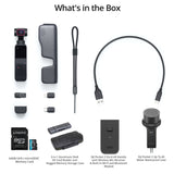 DJI Pocket 2 Creator Combo with Mic Receiver, Waterproof Case, MicroSDXC Card, and Card Reader