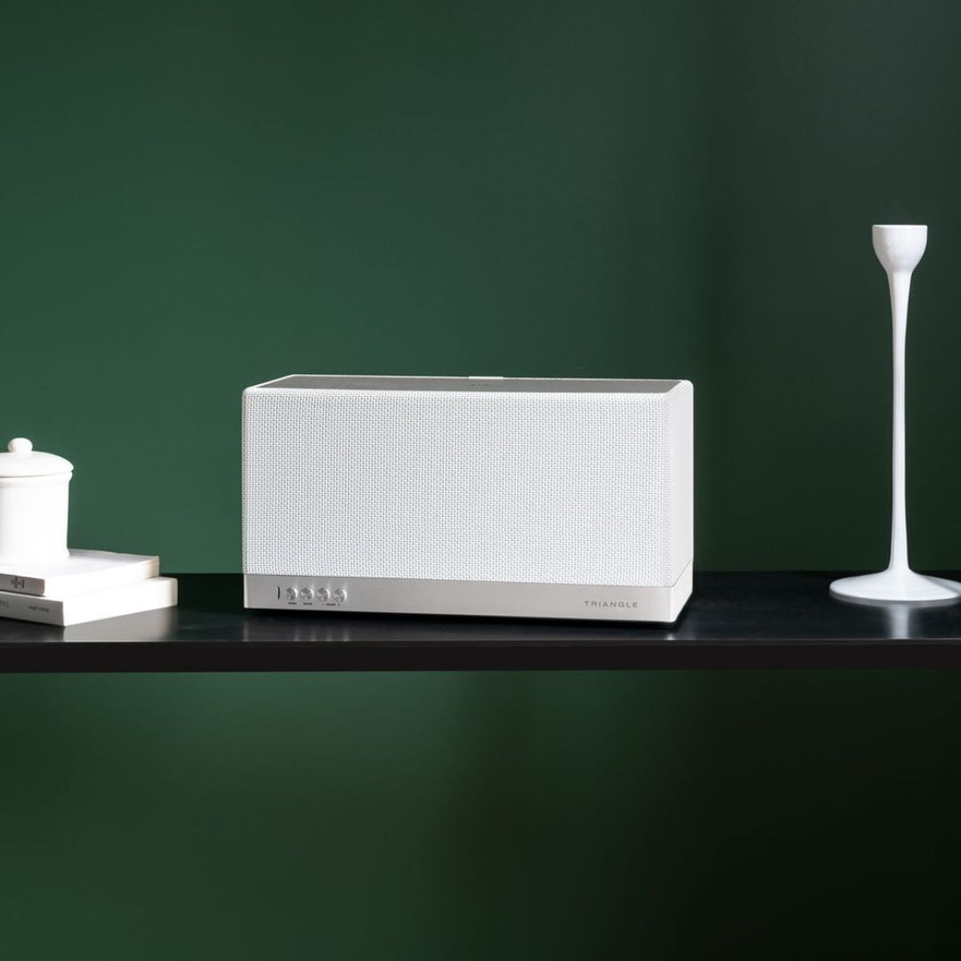 Triangle AIO 3 Wireless Bluetooth Wi-Fi, Up To 12 Devices Multi-Room Network Speaker (Frost White)