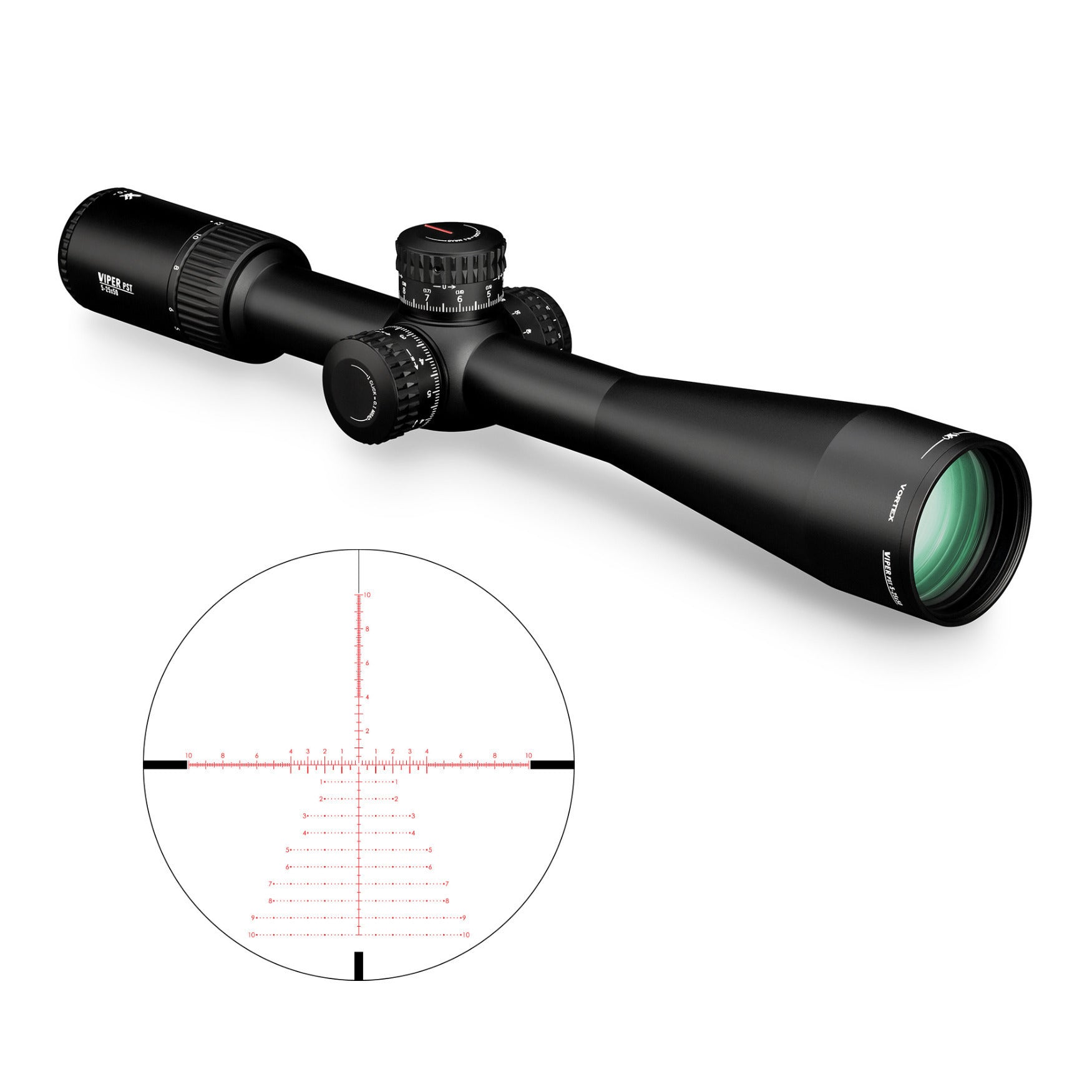 Vortex Viper PST Gen II 5-25x50 FFP Riflescope - EBR-7C MRAD