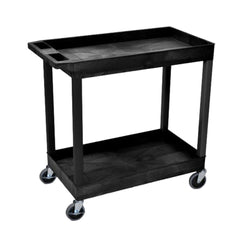 Luxor EC Series 32-Inch x 18-Inch Tub Storage Utility Cart with Two Tub Shelf Cart Suits (Black)