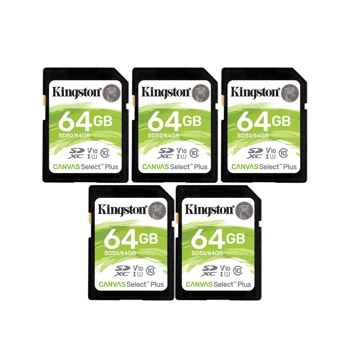 Kingston 64GB SDHC Canvas Select Plus Memory Card (5-Pack)