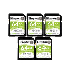 Kingston 64GB SDHC Canvas Select Plus Memory Card (5-Pack)