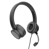 CODi Voice-Isolating USB-A Wired Headset with Boom Microphone and PU Leather Earpads