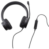 CODi Voice-Isolating USB-A Wired Headset with Boom Microphone and PU Leather Earpads