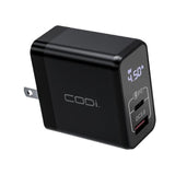 CODi 30W Dual Port Wall Charger with USB-C and USB-A Quick Charge 3.0 Outputs (Black)