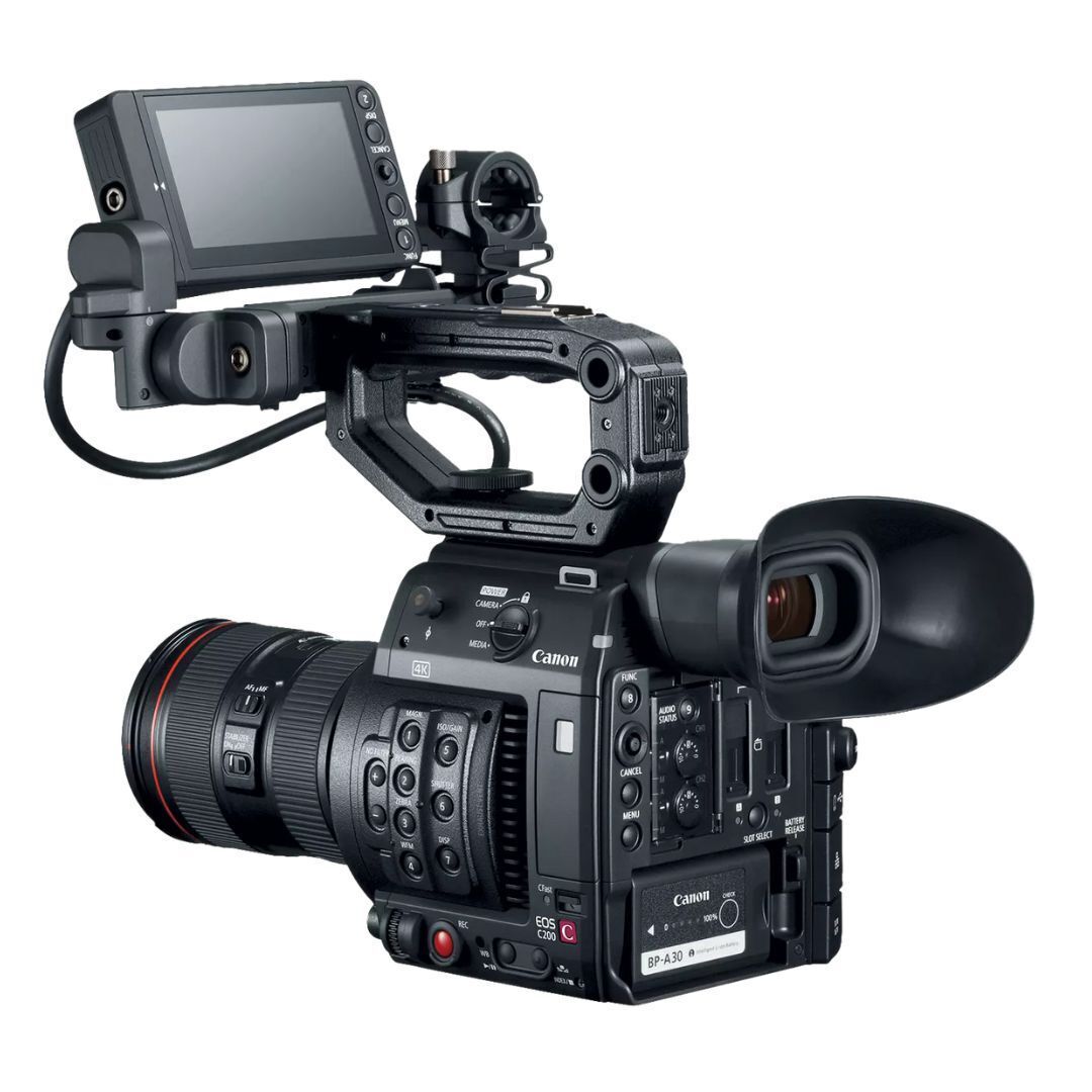 Canon EOS C200 Digital Cinema EF-Mount Camera with Built-In Electronic Viewfinder and LCD Monitor