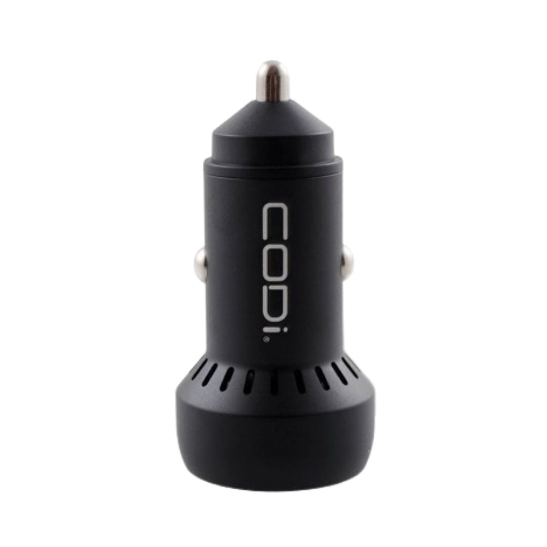 CODi 30W Dual Port Car Charger with USB-C and USB-A Quick Charge 3.0 Outputs for Smartphones