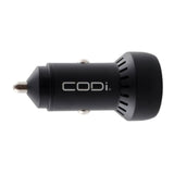 CODi 30W Dual Port Car Charger with USB-C and USB-A Quick Charge 3.0 Outputs for Smartphones