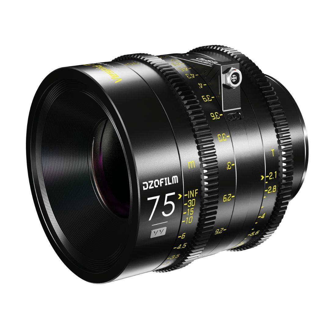 DZOFilm VESPID Cyber Full Frame 75mm T2.1 Prime Lens with Real-Time Transmission (PL and EF Mounts)