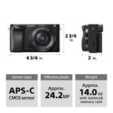Sony Alpha a6100 APS-C Mirrorless Camera with 16-50mm and 55-210mm Lenses Accessory Bundle