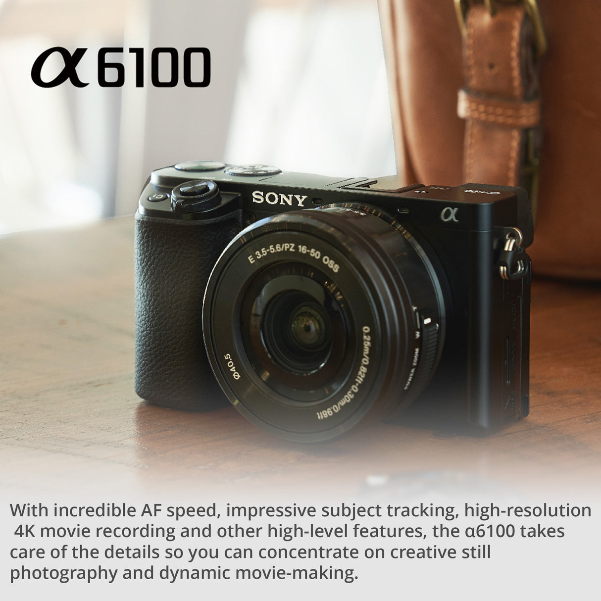 Sony Alpha a6100 APS-C Mirrorless Camera with 16-50mm and 55-210mm Lenses Accessory Bundle