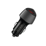CODi 20W Dual Port Car Charger with USB-C and USB-A Quick Charge 3.0 Outputs (Black)