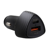 CODi 20W Dual Port Car Charger with USB-C and USB-A Quick Charge 3.0 Outputs (Black)