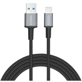 CODi 6-Feet Braided Nylon USB-A to MFI Lightning Charge and Sync Cable (Black)