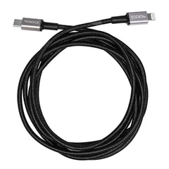 CODi 6-Feet Braided Nylon USB-C to MFI Lightning Charge and Sync Cable (Black)