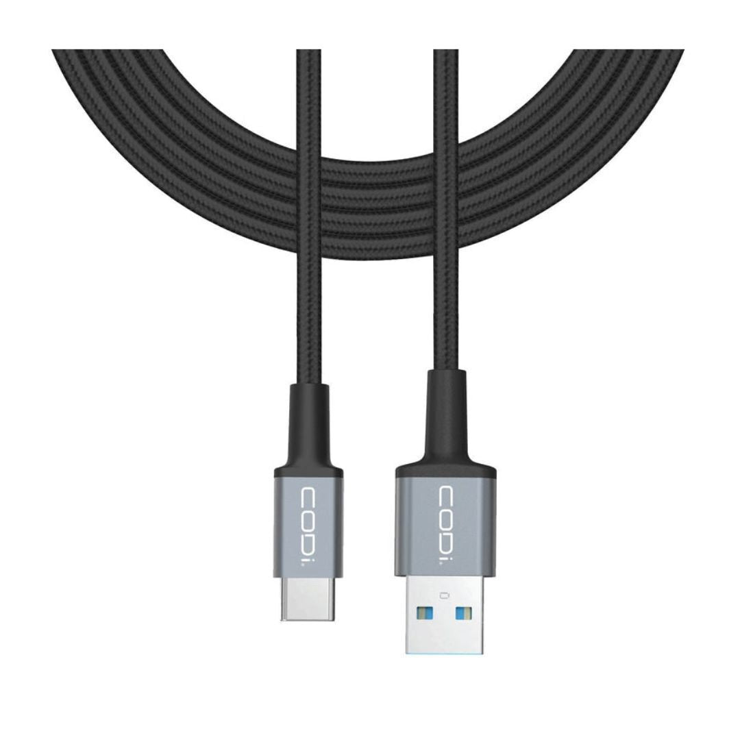 CODi 6-Foot Braided Nylon USB-A to USB-C Charge and Sync Cable