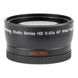 Ultimaxx 0.43X Wide Angle Macro Lens with Multi-Coated Glass and Ultra-Fast Auto Focus Design (58mm)