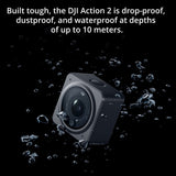 DJI Action 2 Dual Screen Combo Adventure Bundle - Portable and Wearable Camera with 4K 120 FPS